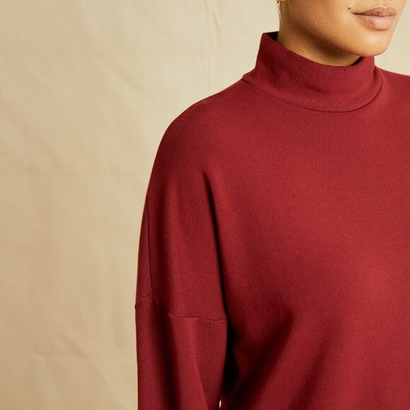 Amour Vert Aubin Fleece Top in Mulberry - sz XL - Picture 4 of 10